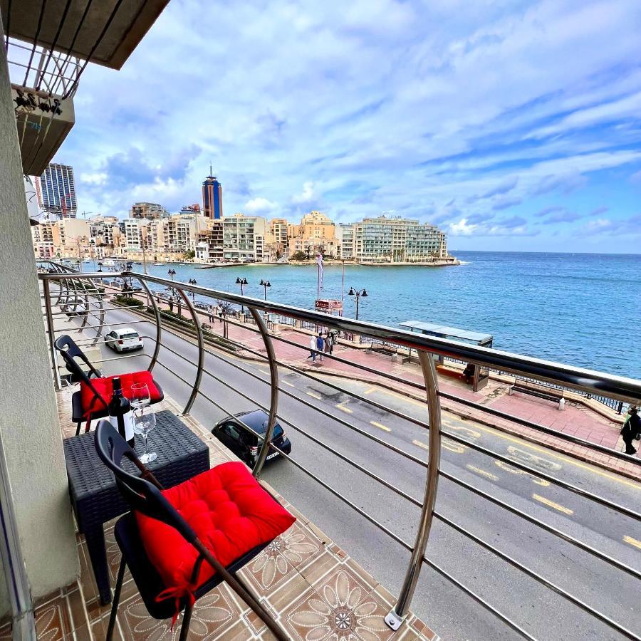 F2 - Lovely Two Bedrooms Flat Sea View, St Julians St. Julian's Exteriör bild